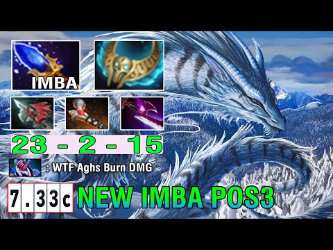 New Imba [Winter Wyvern] Offlane Carry Game Brutal Damage With Aghs Burn + Revenants Dota2 7.33C