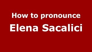 How to pronounce Elena Săcălici