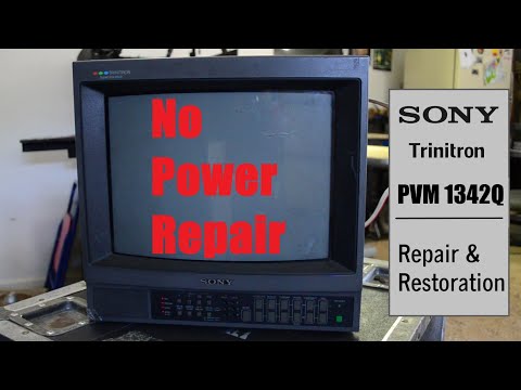 CRT No Power Fix! | Sony PVM 1342Q Repair & Calibration