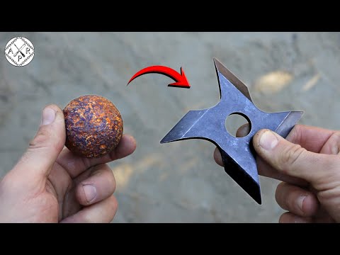 Rusty Cannonball FORGED into a SHURIKEN