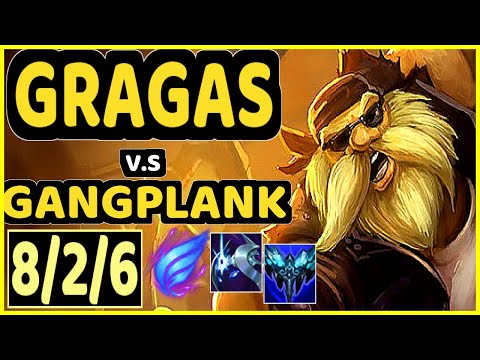 CABOCHARD (GRAGAS) vs GANGPLANK - 8/2/6 KDA TOP CHALLENGER GAMEPLAY - EUW