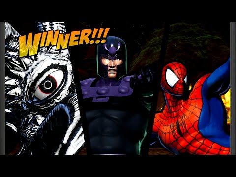 Spider-Man, Shuma-Gorath & Magneto Arcade Mode  [UMvC3]