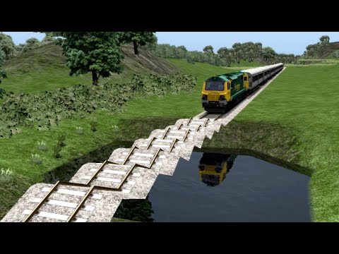 Train Runs On Risk Railroad | Train vs Unfinished Railways
