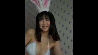 沢口愛華さん#ウサ耳?#ウサギコス#白水着