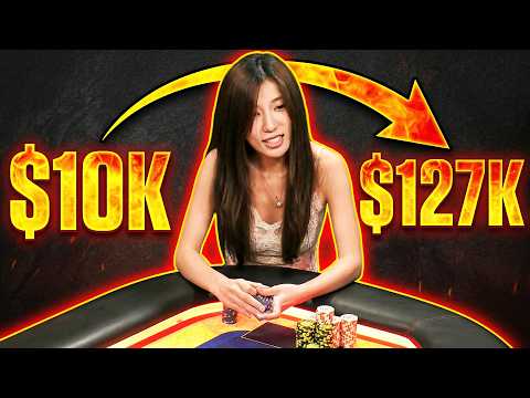 She Experiences the POKER DREAM | Turns $10K into $127K!