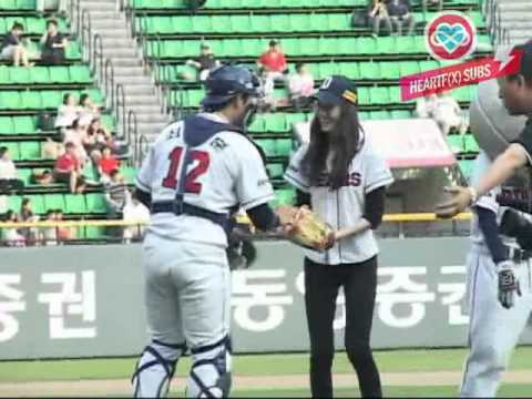 [HeartfxSubs] 120619 My Daily Doosan Bears Opening Pitch BTS - f(x) Krystal (en)