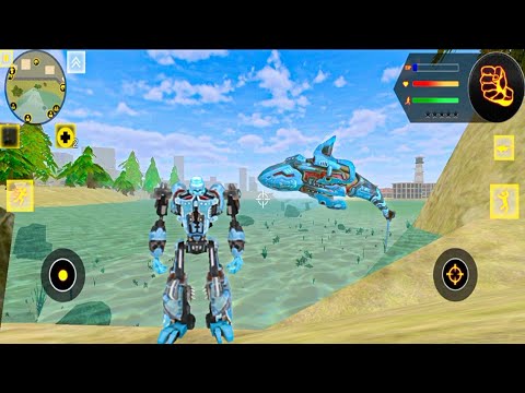 Robot Shark 2 Transformers Game By Naxeex #2 - Android Gameplay