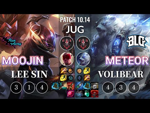RNW Moojin Lee Sin vs BLG Meteor Volibear Jungle - KR Patch 10.14