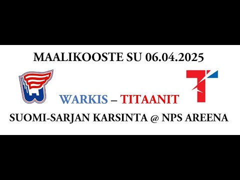 Maalikooste 6.4.2025: Warkis – Titaanit @ NPS Areena