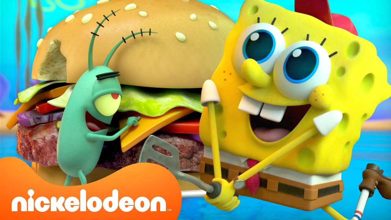 Kamp Koral | 1 Jam Plankton Bikin Onar di Kamp Koral 🍔 | Nickelodeon Bahasa