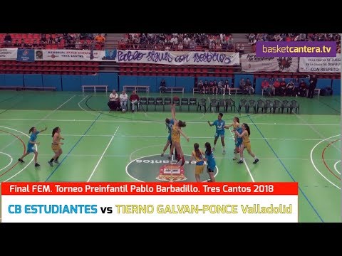 U13F - ESTUDIANTES vs TIERNO GALVÁN-PONCE. Final FEM. Memorial Pablo Barbadillo. Tres Cantos 2018