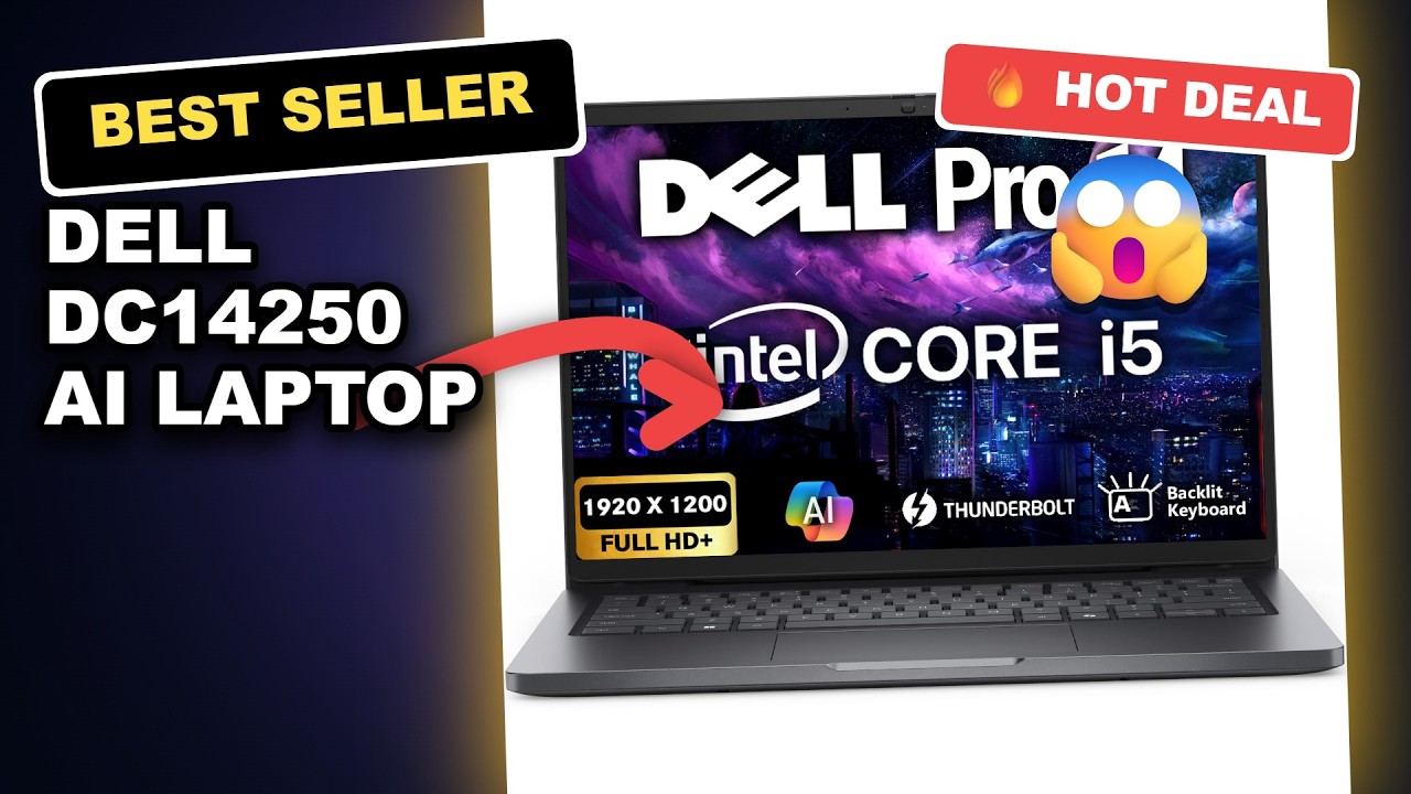 Dell DC14250 AI Laptop Review: 10-Core Intel Core i7, 32GB RAM, 512GB SSD review video