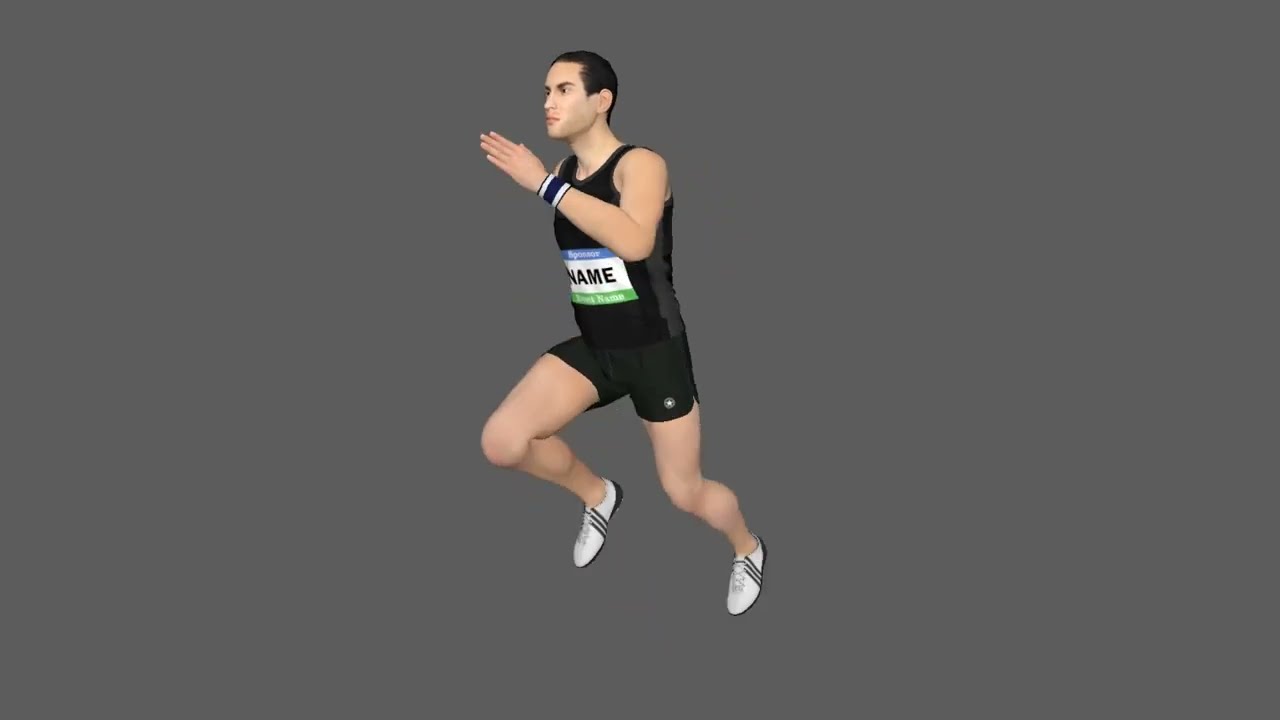 Athlete Action Set-01 3D Model