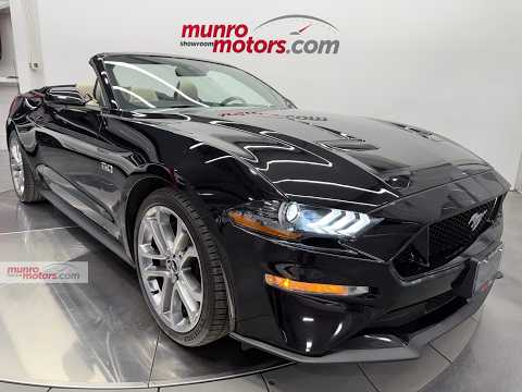 2018 Ford Mustang GT Premium Convertible in Black for sale at Munro Motors in Brantford, ON