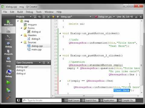 C++ Qt 26 - QMessageBox