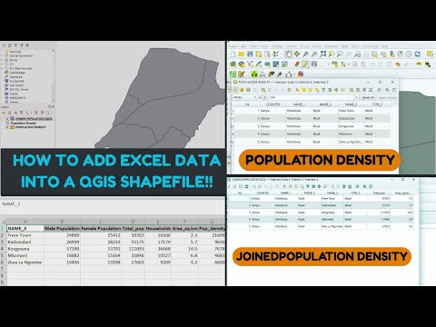 HOW TO ADD EXCEL DATA INTO A QGIS SHAPEFILE |JOIN ATTRIBUTES BY FIELD VALUE QGIS
