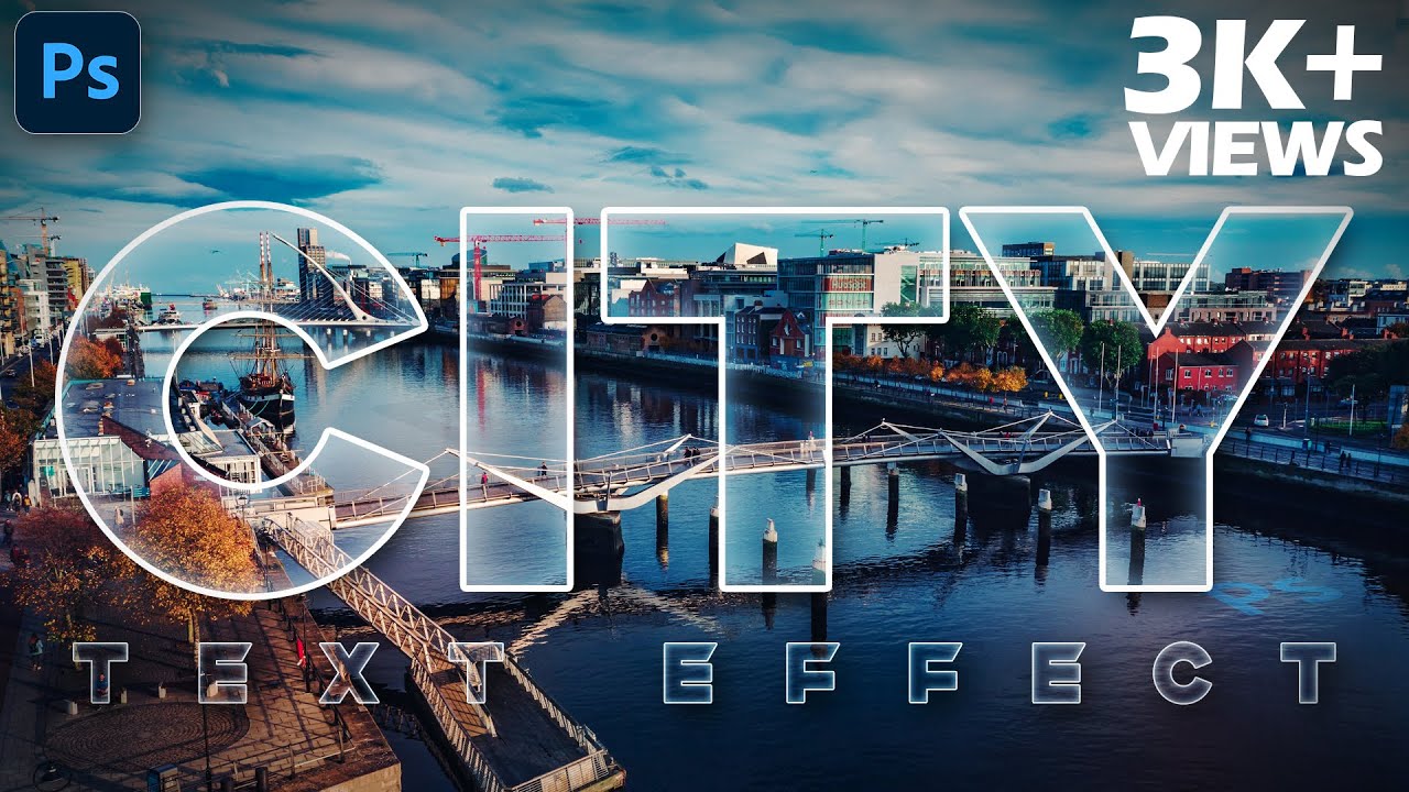 Transparent Text Effect in Adobe Photoshop: Easy Tutorial #photoshop