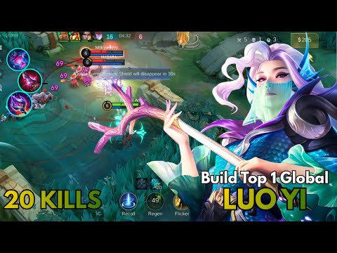 20 Kill Luo Yi is INSANE 😱 | Flicker Mage Dominates | MLBB