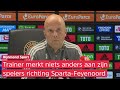 Slot over onrustige week Feyenoord in aanloop naar derby: 'Het leeft niet in de groep'