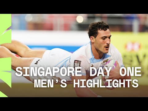 Michael Hooper scores his FIRST sevens try | HSBC SVNS Singapore Day One Men's Highlights