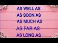 Spoken English Class In Malayalam Usages Of As Well As As Soon As As Far As As Long As As Much As
