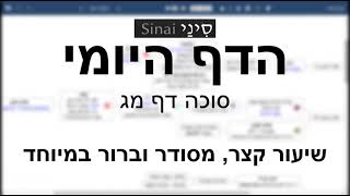 [מתוקן] דף יומי מסכת סוכה דף מג - שיעור קצר וברור | 43 Daf yomi Succah daf