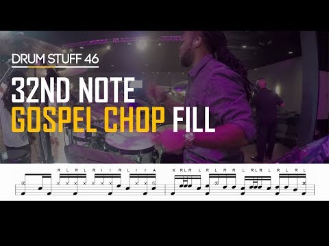 [DRUM STUFF 46] 32ND NOTE GOSPEL CHOP FILL / 32분음 가스펠 찹 필인 / DRUMMER : J-ROD / 115BPM