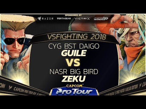 CYG BST Daigo (Guile) vs NASR Big Bird (Zeku) - VSFighting 2018 - Top 8 Winners - SFV - CPT 2018
