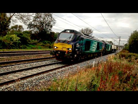 Class 68s On Nuclear Flask Train At Bamfurlong 05th October 2019