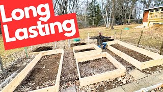 How to Make Raised Garden Beds on a Budget that Last a Long Time - Rot Resistant.