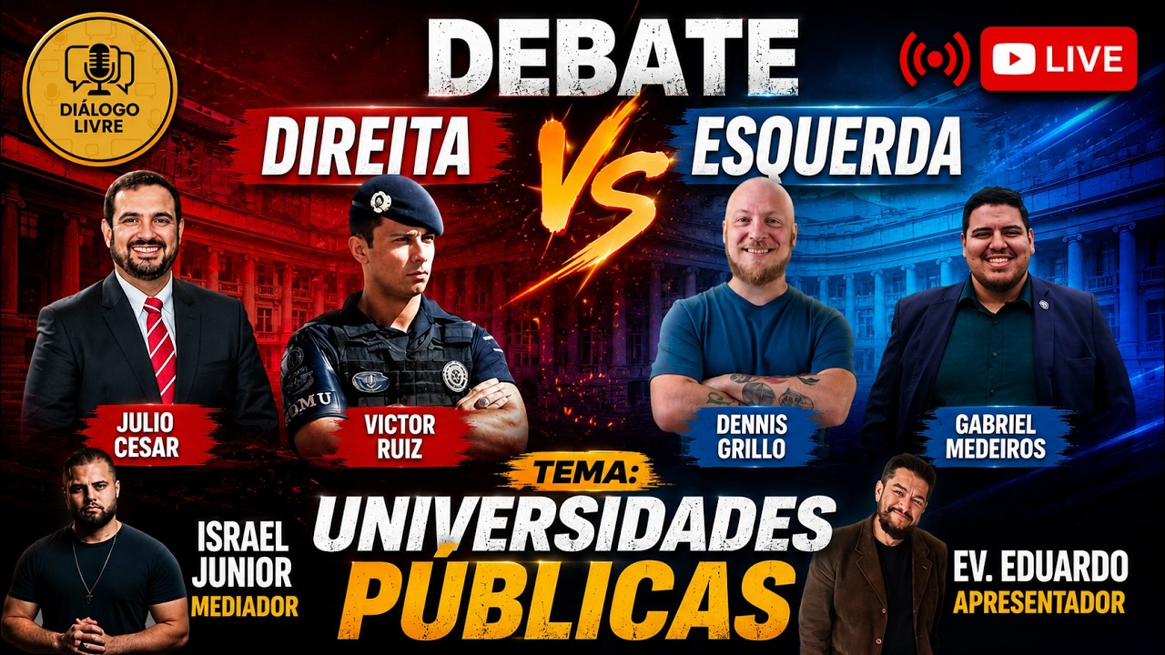 🚨 DEBATE DIREITA VS  ESQUERDA:UNIVERSIDADES PÚBLICAS: VICTOR RUIZ,JULIO C, DENNIS GRILLO,GABRIEL M.