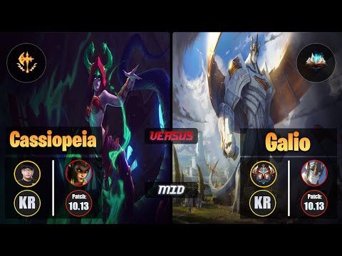 Lava CASSIOPEIA (Mid) [Conqueror] VS GALIO - Challenger KR Patch 10.13