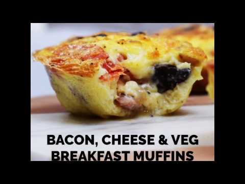Make Ahead Bacon, Cheese & Egg Breakfast Muffins - Gluten Free, Low Carb, Syn Free on Slimming World
