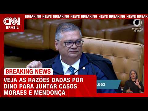 Dino vota a favor juntar julgamento dos casos Moraes e Mendonça no STF | CNN 360°