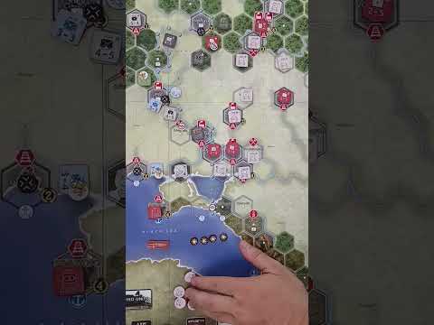 Blitz in the East board game. Teach by playing. Soviet 's turn 2.