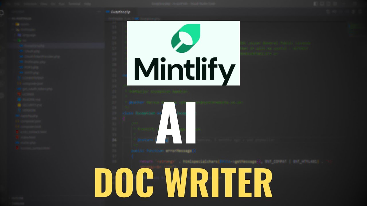 Mintlify Tutorial - AI powered Doc Writer tool