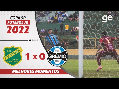 Gols e lances de XV de Jaú x Grêmio