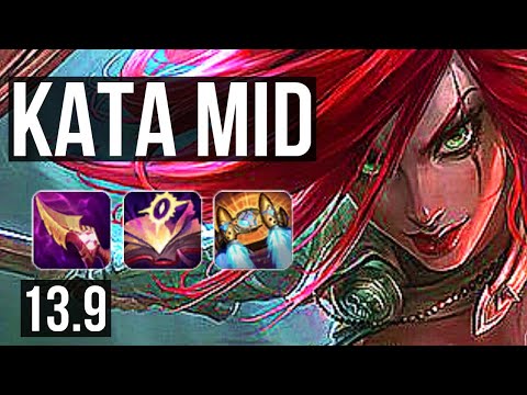 KATARINA vs RENEKTON (MID) | Rank 3 Kata, 29/2/5, Quadra, 7 solo kills | KR Grandmaster | 13.9