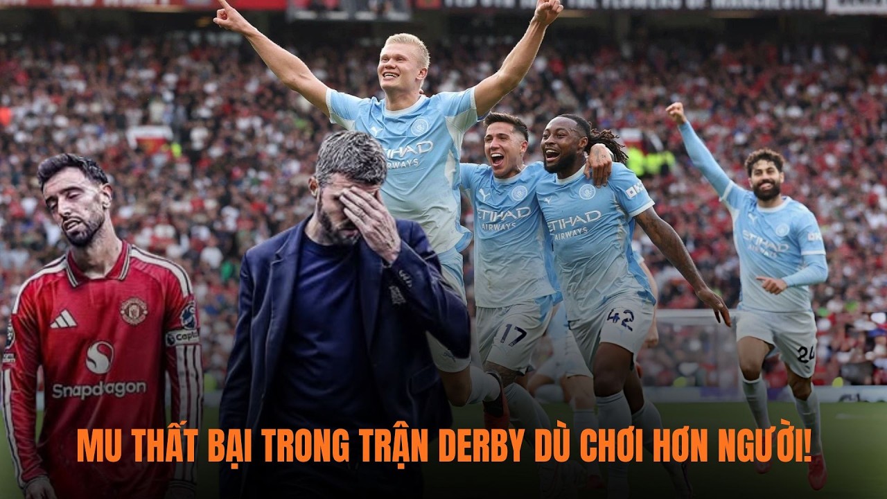 Manchester United bất lực trước 10 người của Man City tại Old Trafford