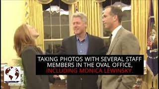 Bill Clinton taking photos with Monica Lewinsky in the Oval Office