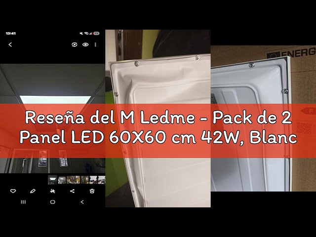 Vídeo relacionado con M Ledme - Pack de 2 Panel LED 60X60 cm 42W, Blanco neutro 4500K, 4200 lumenes, Driver Incluido, Empotrable, Ideal para oficinas. Fácil de montar. LM5315