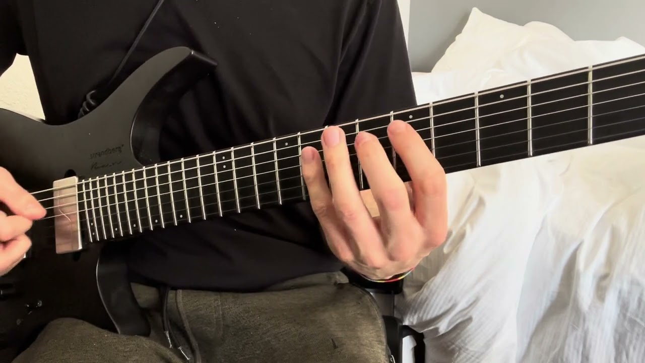 Roberto Barlocci playing the main riff of Eminem's The Real Slim Shady on electric guitar