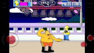 The Simpsons Arcade Game (MAME) Gameplay on a JXD S7800 Android Gaming Device