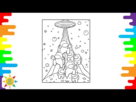 Among US Coloring Page | Among Us Kidnapped by UFOs Coloring | Alex Skrindo - Jumbo [NCS Release]