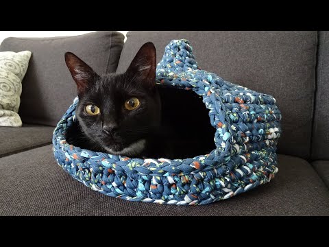 How to Crochet a CAT BED - HOUSE BAG