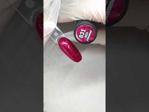 Выкраска гель-лаков из коллекции Red Shimmer от компании Planet Nails