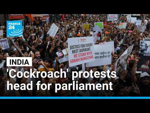 India's Cockroach party leads thousands of youth in protest to parliament