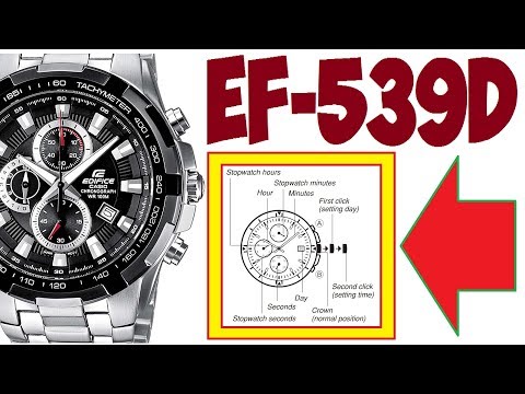Casio Edifice EF-539D-1A set time, date, chronograph