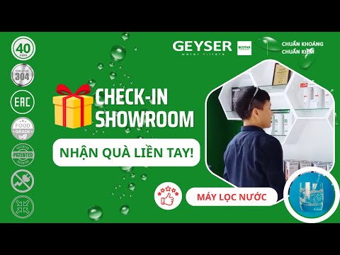 Khách hàng mua máy lọc nước Geyser trực tiếp tại Showroom Hà Đông và được nhân viên nhiệt tình hỗ trợ