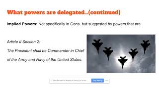 EXPRESSED, IMPLIED,  & INHERENT POWERS